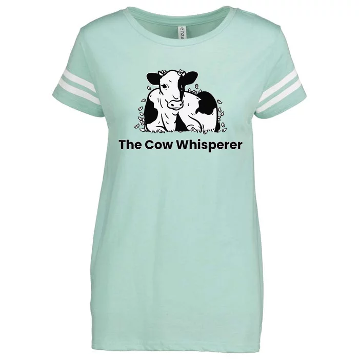 The Cow Whisperer Cute Cattle Farmer Rancher Cow Enza Ladies Jersey Football T-Shirt