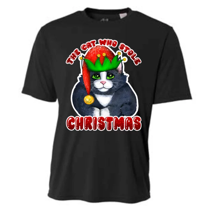 The Cat Who Stole Christmas Cat Merry Catmas Cool Gift Cooling Performance Crew T-Shirt