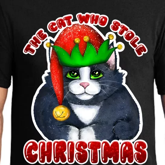 The Cat Who Stole Christmas Cat Merry Catmas Cool Gift Pajama Set