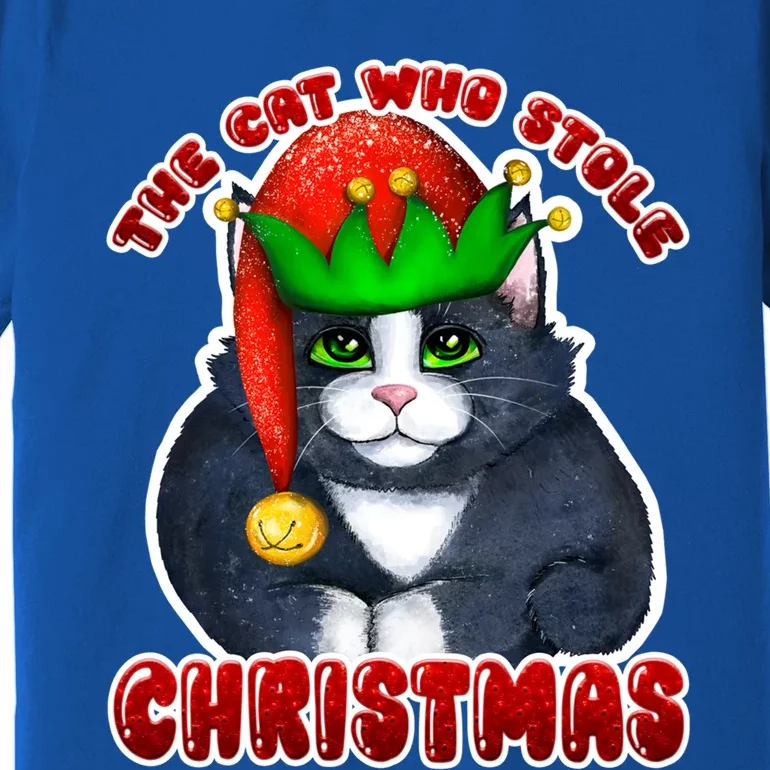 The Cat Who Stole Christmas Cat Merry Catmas Cool Gift Premium T-Shirt