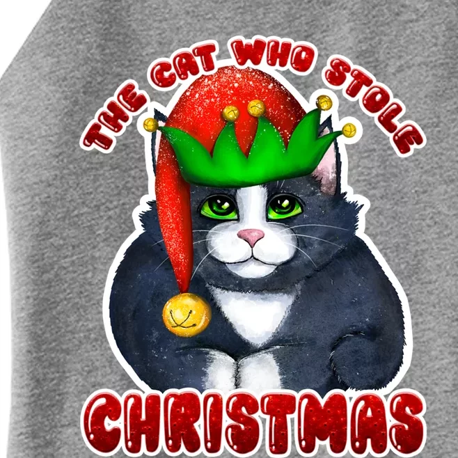 The Cat Who Stole Christmas Cat Merry Catmas Cool Gift Women’s Perfect Tri Rocker Tank