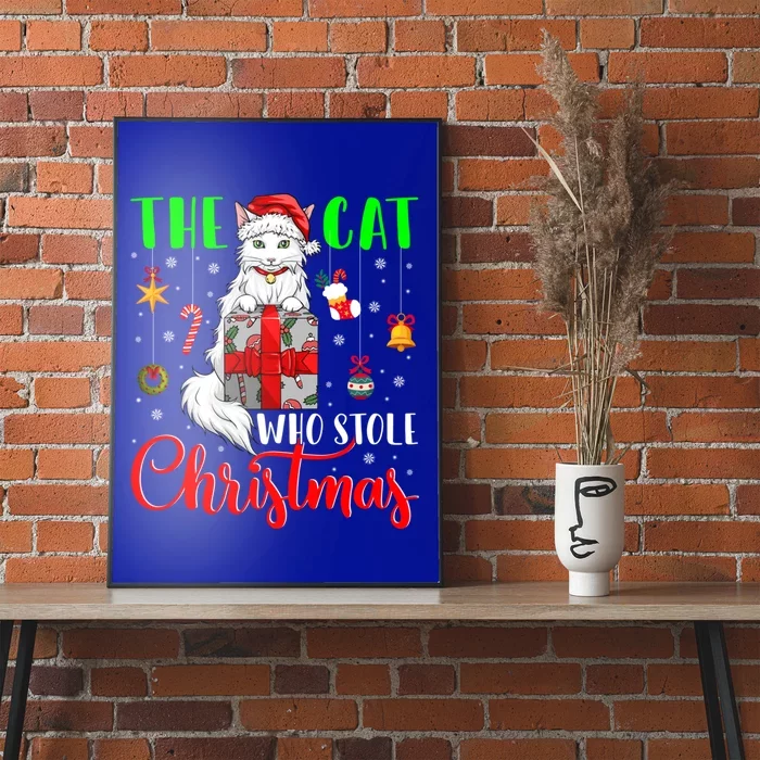 The Cat Who Stole Christmas Funny Christmas Santa Cat Lover Meaningful Gift Poster