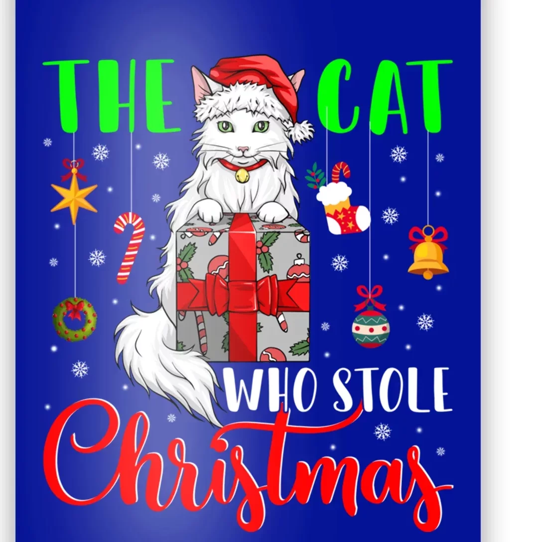 The Cat Who Stole Christmas Funny Christmas Santa Cat Lover Meaningful Gift Poster