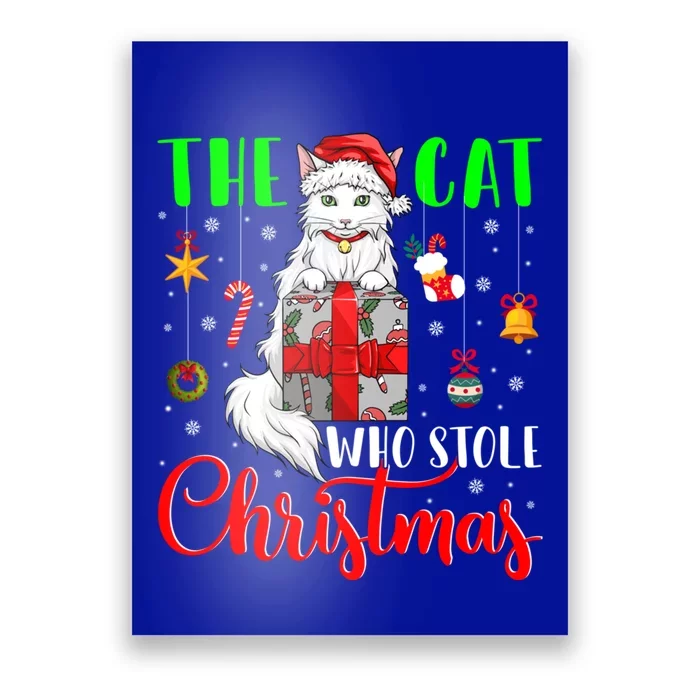 The Cat Who Stole Christmas Funny Christmas Santa Cat Lover Meaningful Gift Poster