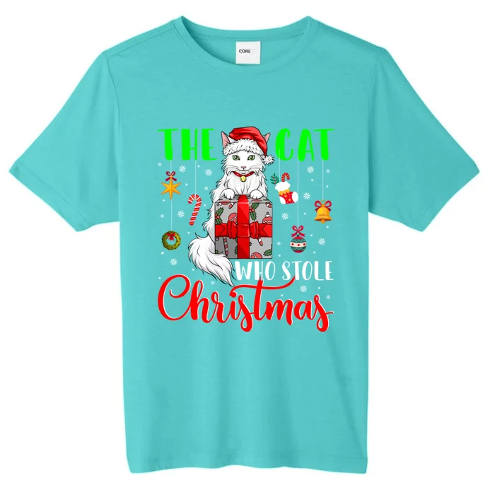 The Cat Who Stole Christmas Funny Christmas Santa Cat Lover Meaningful Gift ChromaSoft Performance T-Shirt