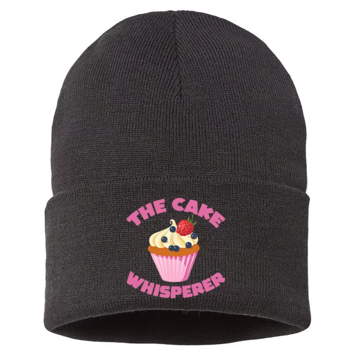 The Cake Whipserer Funny Bake Baker Sustainable Knit Beanie