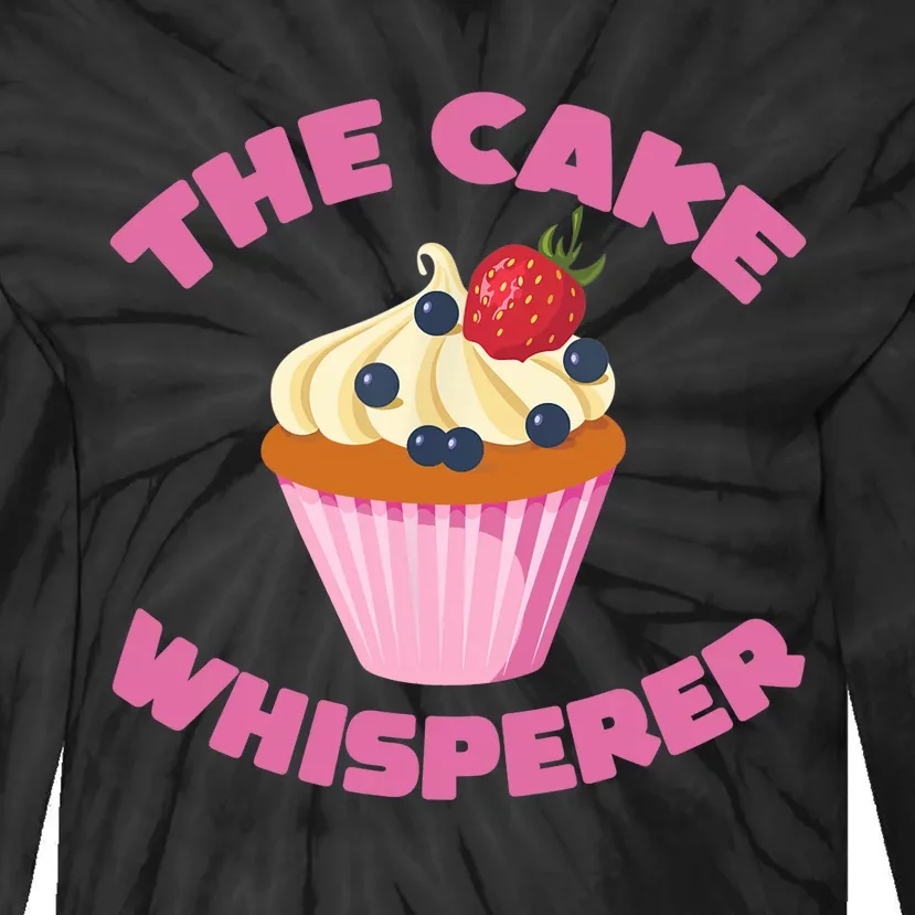 The Cake Whipserer Funny Bake Baker Tie-Dye Long Sleeve Shirt