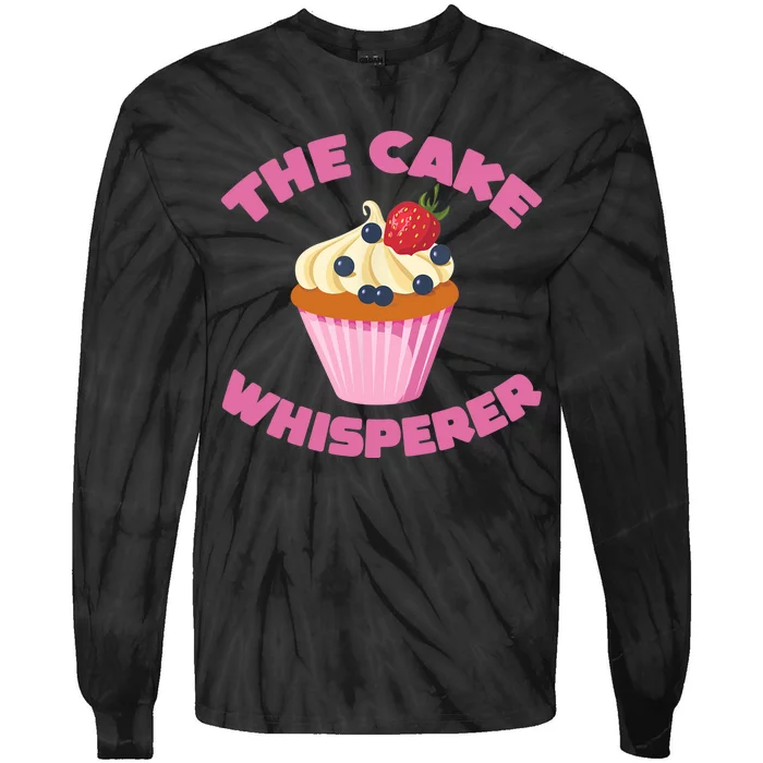 The Cake Whipserer Funny Bake Baker Tie-Dye Long Sleeve Shirt