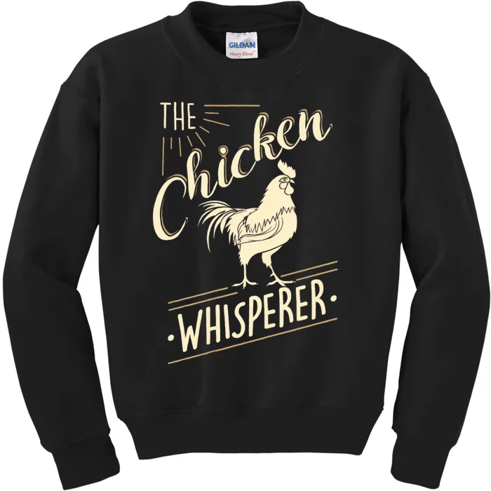 The Chicken Whisperer Funny Chicken Lover Farming Kids Sweatshirt