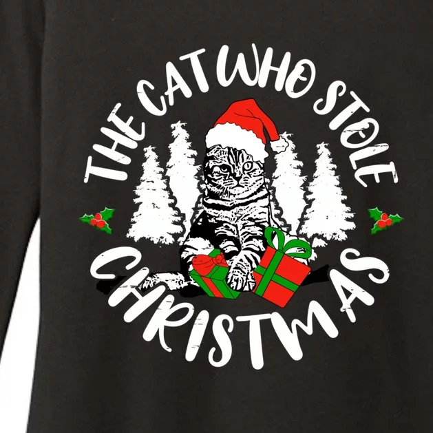 The Cat Who Stole Christmas Gift Womens CVC Long Sleeve Shirt