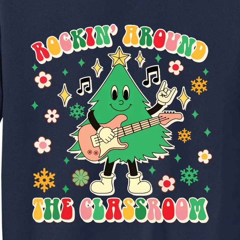 Teacher Christmas Xmas Vibes Tall Sweatshirt