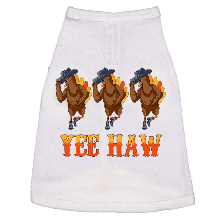 Turkey Cowboy Yeehaw Thanksgiving Day Rodeo Western Cowgirl Doggie Tank