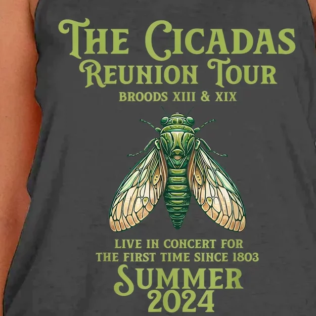 The Cicada Year Reunion U.S Entomology Cicada 2024 Women's Knotted Racerback Tank