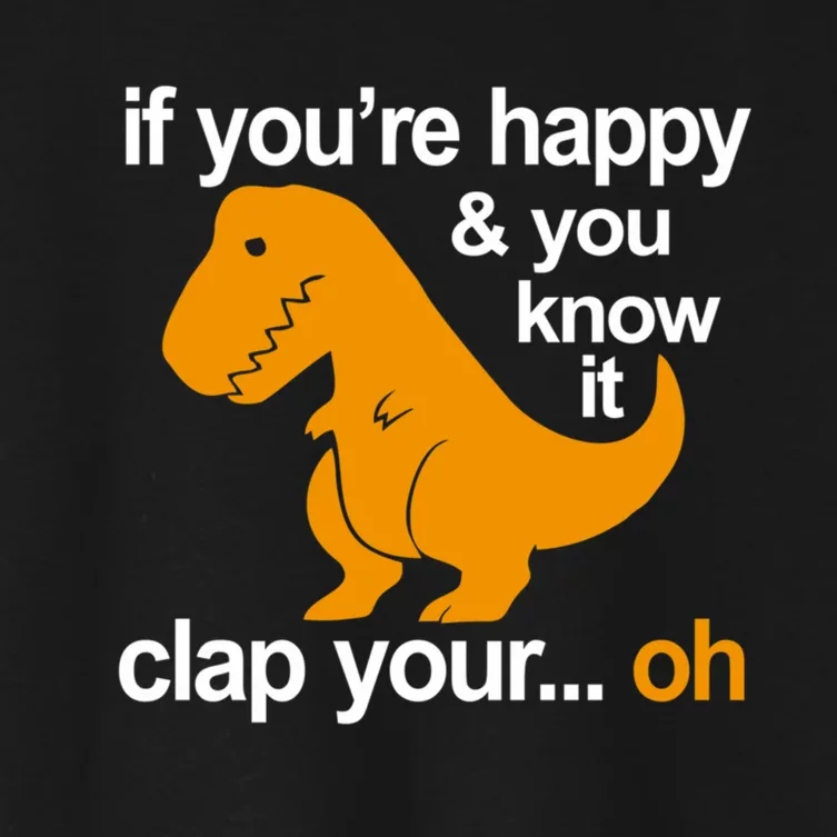 Trex Clap Your Hands Women's Crop Top Tee