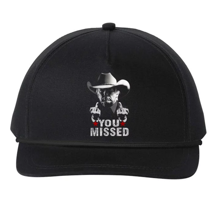 Trump Cowboy You Missed Snapback Five-Panel Rope Hat