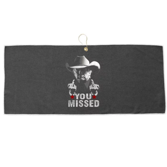 Trump Cowboy You Missed Large Microfiber Waffle Golf Towel