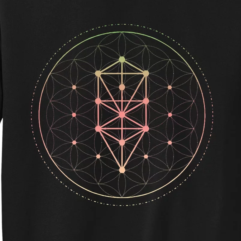 Trippy Cool Yoga Sacred Geometry Geometric Repeating Circles Sweatshirt