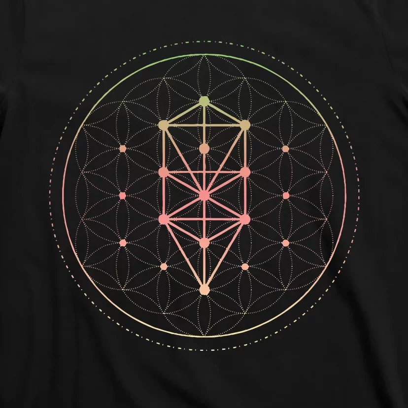 Trippy Cool Yoga Sacred Geometry Geometric Repeating Circles T-Shirt