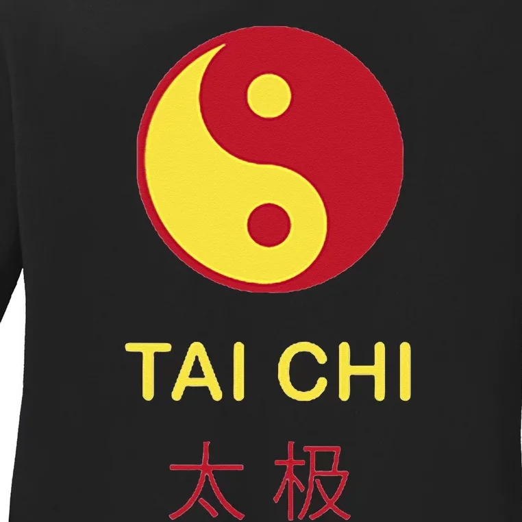 Tai Chi Yin Yang Ladies Long Sleeve Shirt