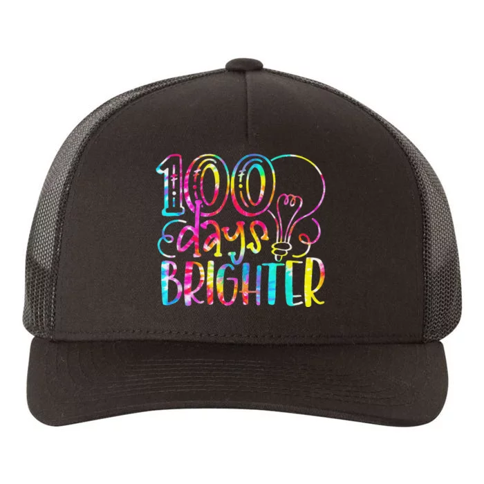 Tie Dye 100 Days Brighter Student Happy 100th Day Of School Yupoong Adult 5-Panel Trucker Hat