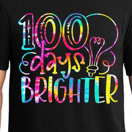 Tie Dye 100 Days Brighter Student Happy 100th Day Of School Pajama Set