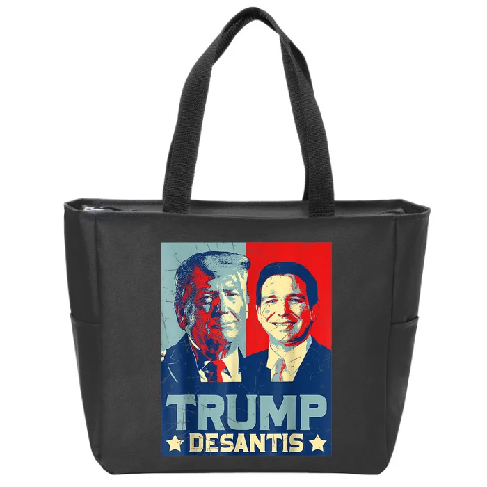 Trump DeSantis 2024 Election Make America Florida Zip Tote Bag