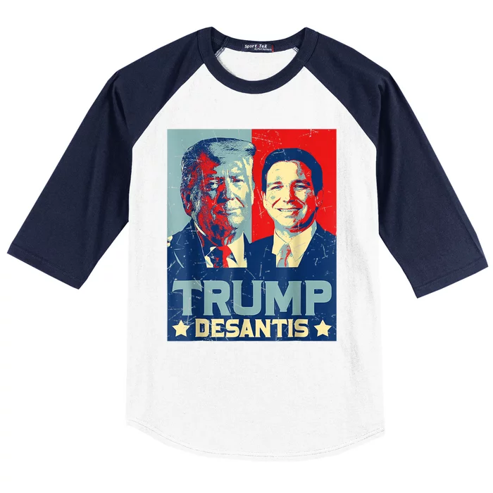 Trump DeSantis 2024 Election Make America Florida Baseball Sleeve Shirt