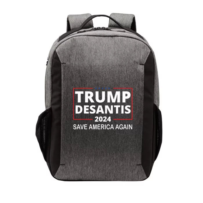 Trump Desantis 2024 Save America Again Republican Election Vector Backpack