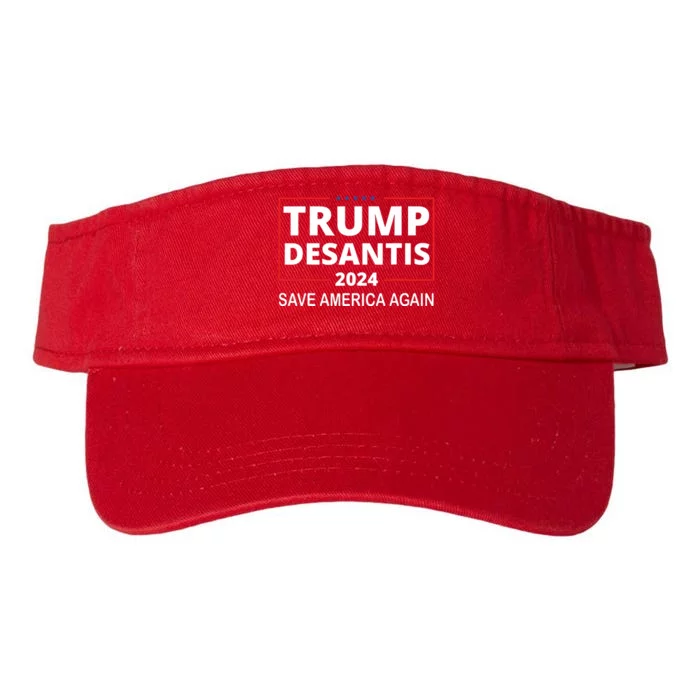 Trump Desantis 2024 Save America Again Republican Election Valucap Bio-Washed Visor