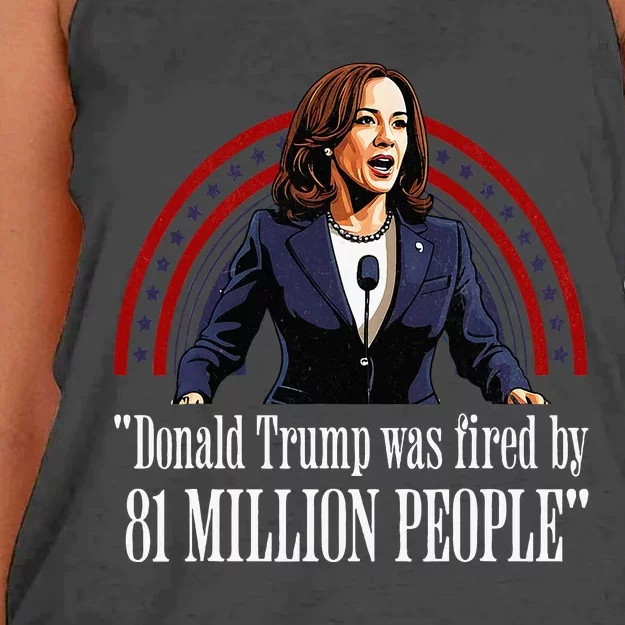 Trump Debate 2024 Pro Harris 81 Million People Women's Knotted Racerback Tank