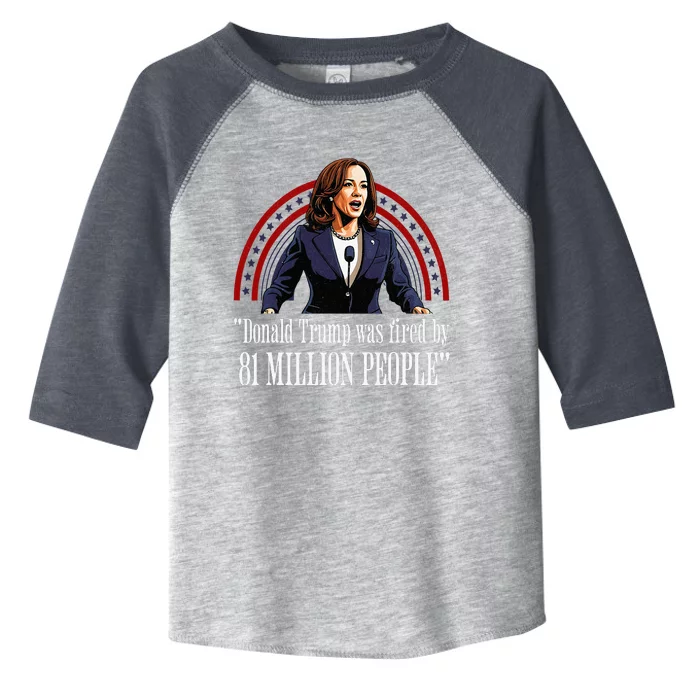 Trump Debate 2024 Pro Harris 81 Million People Toddler Fine Jersey T-Shirt