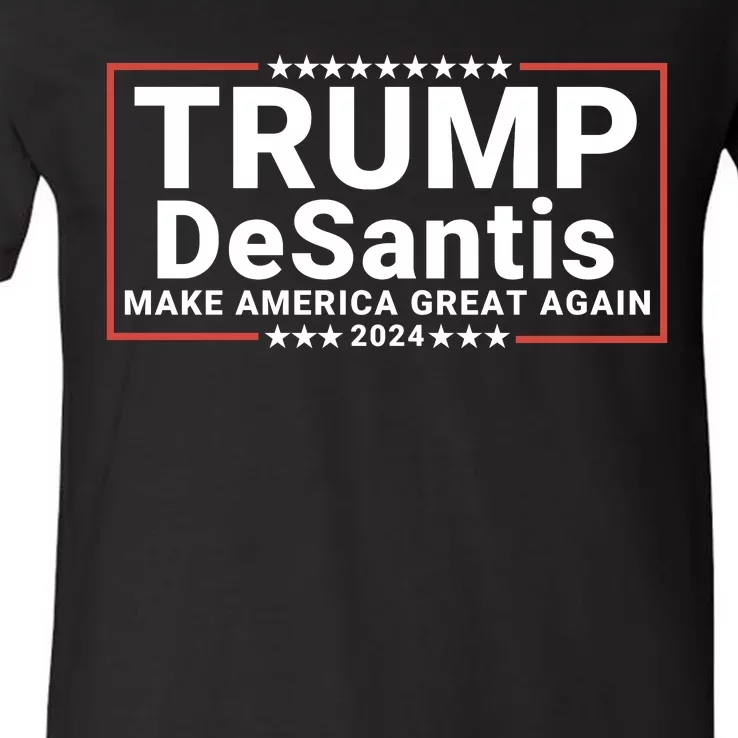 Trump Desantis 24 Donald Trump Ron Desantis Election 2024 V-Neck T-Shirt