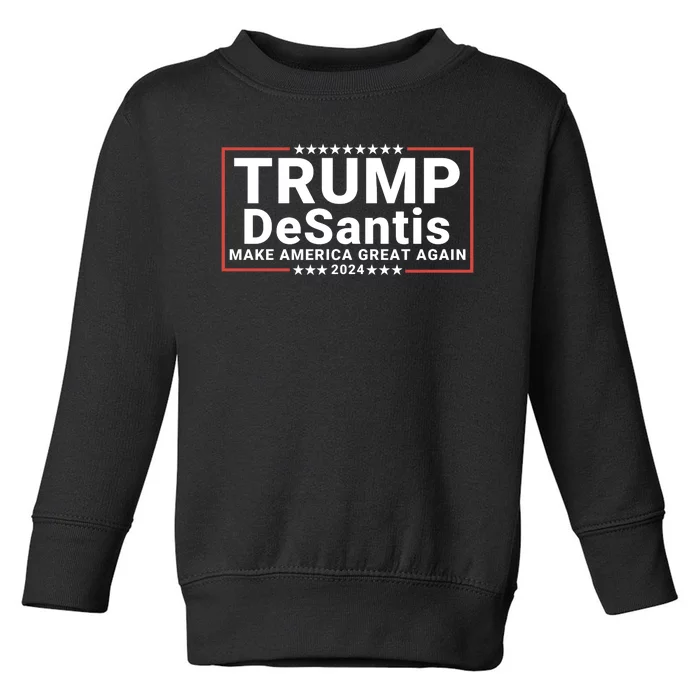 Trump Desantis 24 Donald Trump Ron Desantis Election 2024 Toddler Sweatshirt