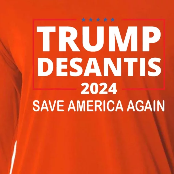 Trump Desantis 2024 Save America Again Republican Election Cooling Performance Long Sleeve Crew