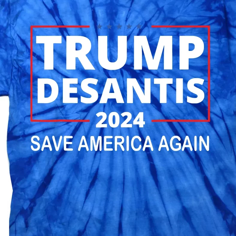 Trump Desantis 2024 Save America Again Republican Election Tie-Dye T-Shirt