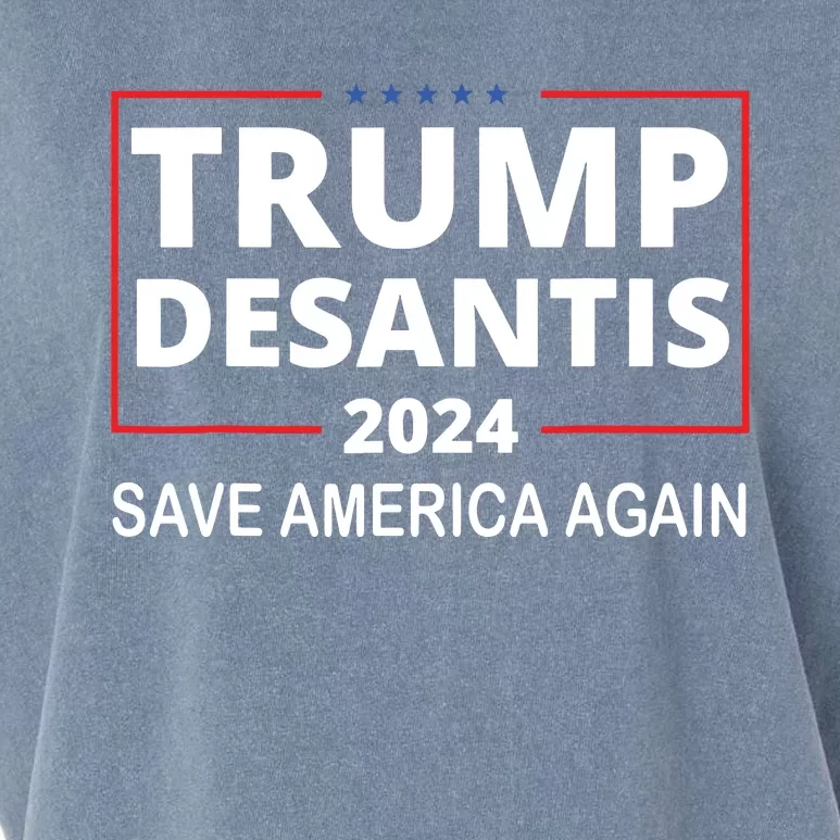 Trump Desantis 2024 Save America Again Republican Election Garment-Dyed Women's Muscle Tee