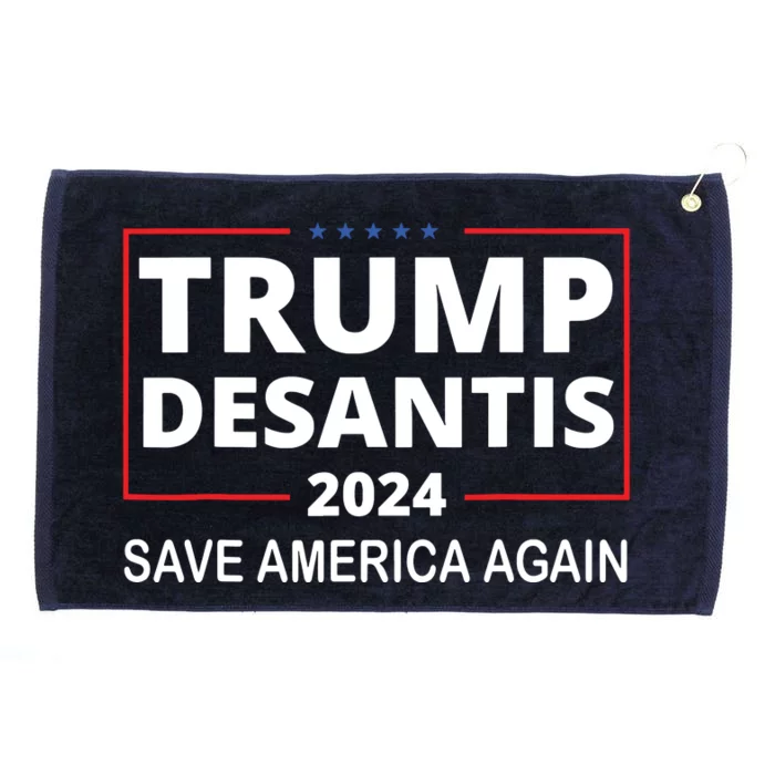 Trump Desantis 2024 Save America Again Republican Election Grommeted Golf Towel