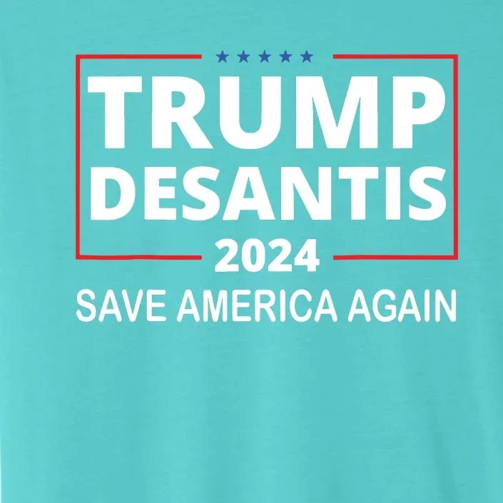 Trump Desantis 2024 Save America Again Republican Election ChromaSoft Performance T-Shirt