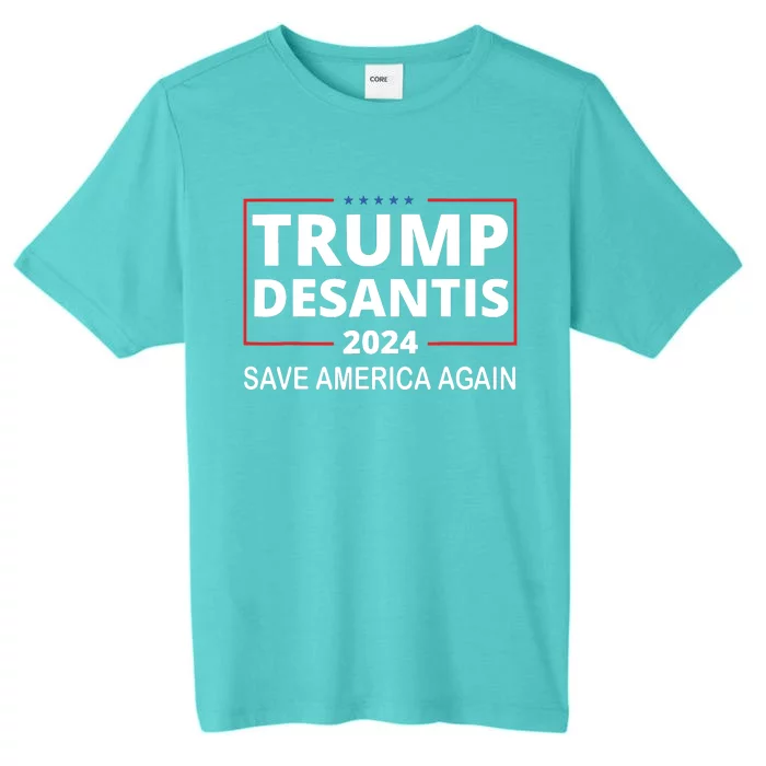 Trump Desantis 2024 Save America Again Republican Election ChromaSoft Performance T-Shirt