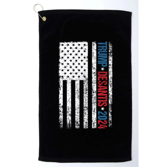 Trump Desantis 2024 American Flag Platinum Collection Golf Towel