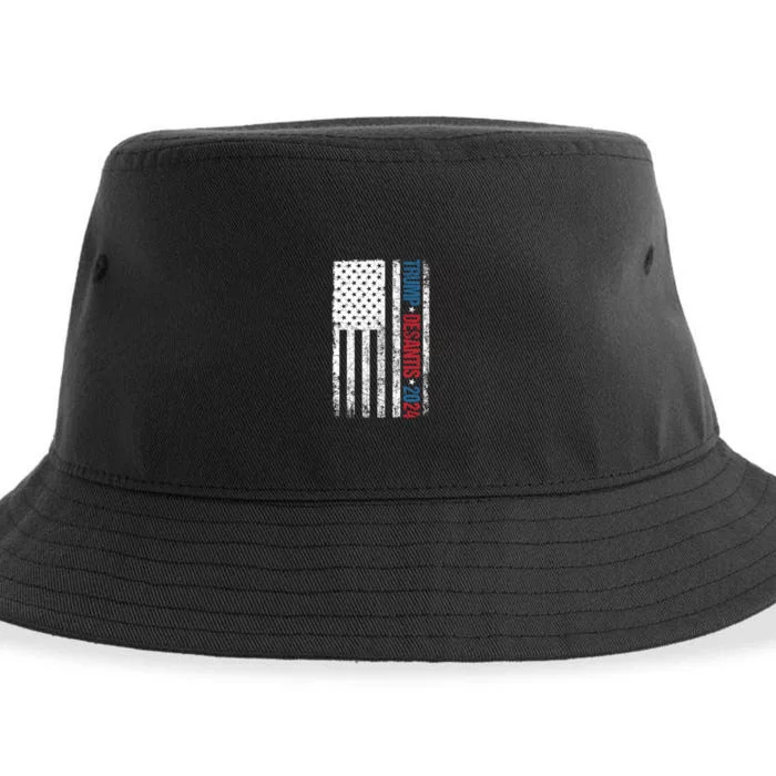 Trump Desantis 2024 American Flag Sustainable Bucket Hat