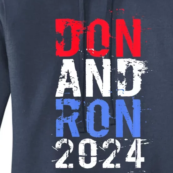 Trump DeSantis 2024 DON AND RON President Republican Party Women's Pullover Hoodie