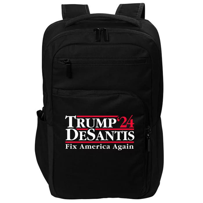 Trump DeSantis 2024 Donald Trump Ron DeSantis For President Impact Tech Backpack