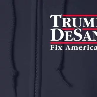 Trump DeSantis 2024 Donald Trump Ron DeSantis For President Full Zip Hoodie