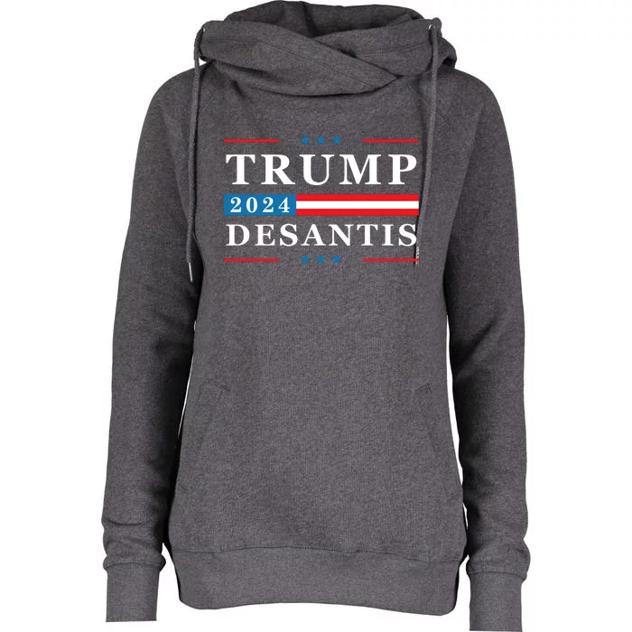 Trump Desantis 2024 Ron Desantis 2024 Womens Funnel Neck Pullover Hood