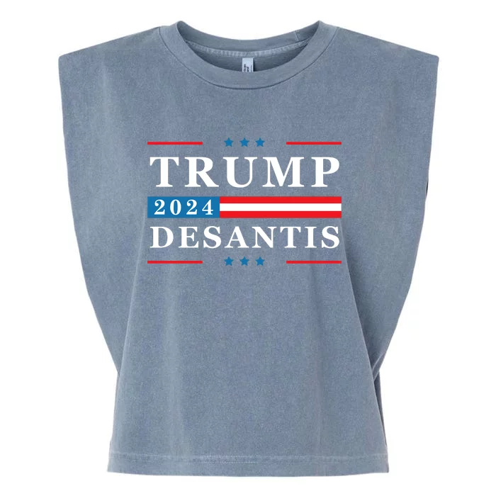 Trump Desantis 2024 Ron Desantis 2024 Garment-Dyed Women's Muscle Tee