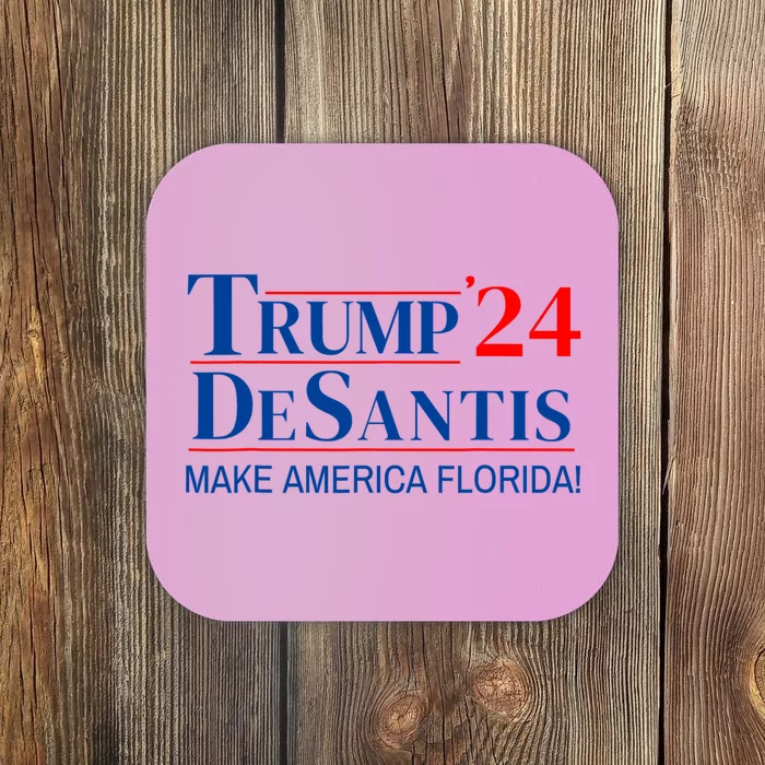 Trump DeSantis 2024 Make America Florida Republican Vintage Coaster