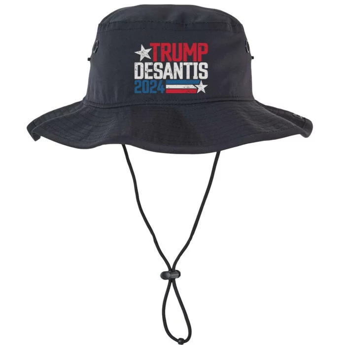 Trump Desantis 2024 Vintage Distressed Trump Desantis 2024 Legacy Cool Fit Booney Bucket Hat