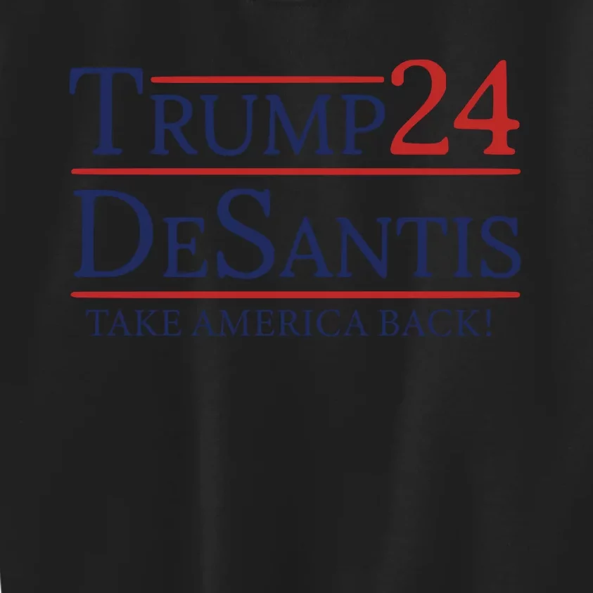 Trump Desantis 2024 Kids Sweatshirt