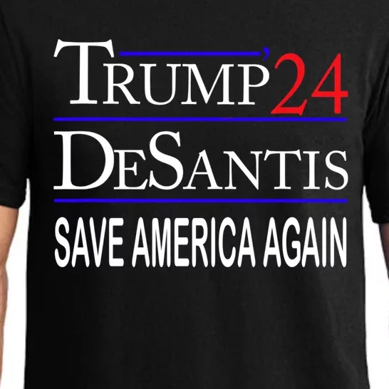 Trump Desantis 2024 Save America Again Republican Election Gift Pajama Set